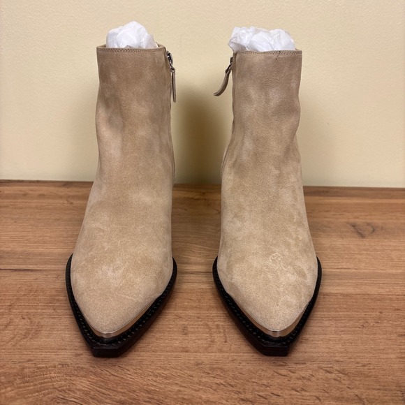 NEW‎ ISABEL MARANT Womens Adnae Suede Leather Ankle Boots Size 41 Toffee Beige - Picture 6 of 16